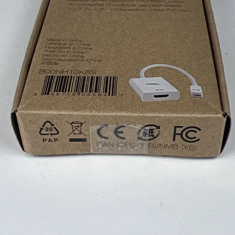 Mini DisplayPort (Thunderbolt) to HDMI Adapter, White Amazon Basics